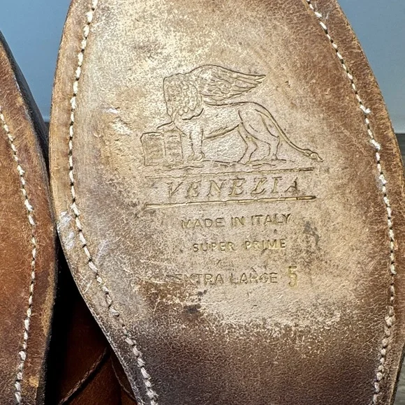 Vintage POLO Ralph Lauren Classic Brown Leather Loafers men’s 9.5 (j160) - Picture 9 of 13